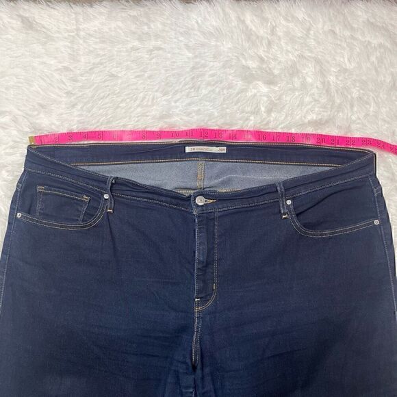 Levis 311 Shaping Skinny Mid Rise Stretch Dark Blue Jeans Size 24W - Picture 3 of 9